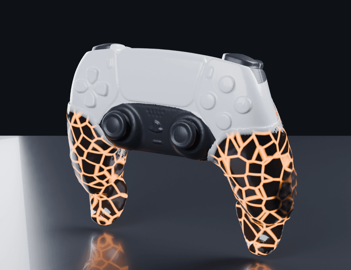 Ember Grips fitted to a controller